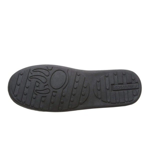 New BEARPAW Men Moc II Black Multi Red Plaid Slip On Slipper Shearling Lined 9 - Picture 4 of 10